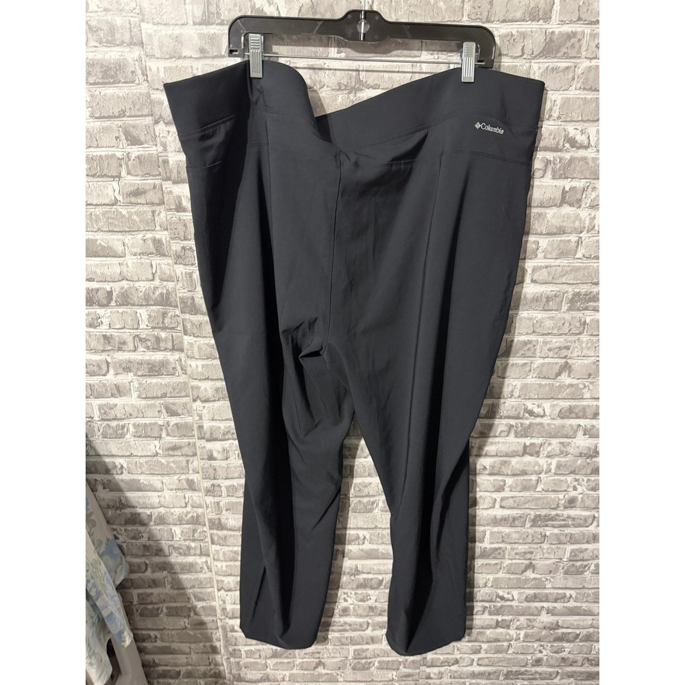 Columbia Womens Black Active Hiking Tapered Pants Plus Size 3X Short